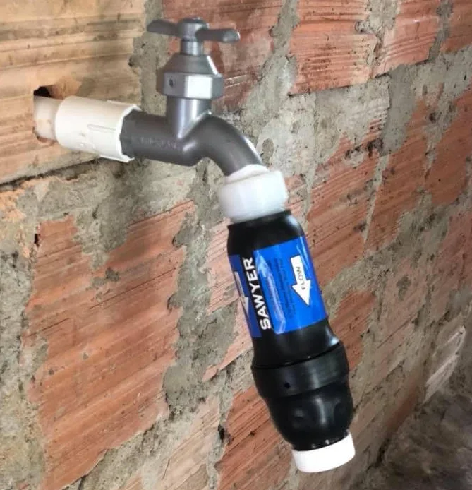 Membranfilter för installation i hushåll vid Ankla Center, Medellin